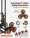 Stair Climbing Cart 100kg Folding Trolley 6 Wheels Telescoping