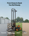 Stair Climbing Cart 100kg Folding Trolley 6 Wheels Telescoping
