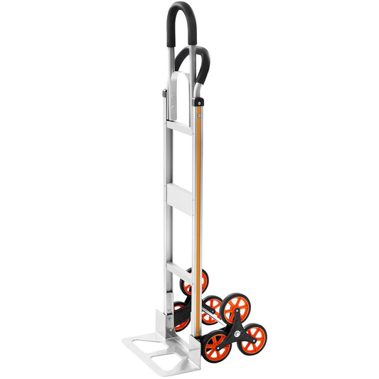 Stair Climber Cart 150kg Aluminum Folding Trolley 6 Wheels Dolly