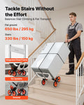 Stair Climber Cart 150kg Aluminum Folding Trolley 6 Wheels Dolly