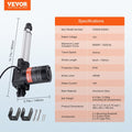 Linear Actuator 12V 6 Inch 1320lbs Heavy Duty IP44 Mount