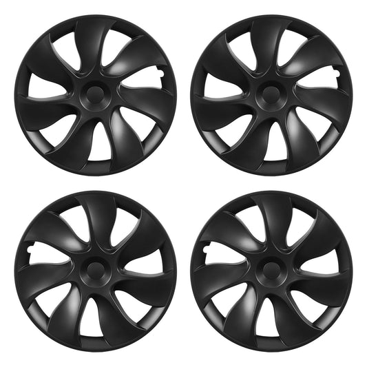 Tesla Model Y 19" Hubcaps Wheel Covers 2021-2024 Set of 4 Matte Black