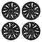 Tesla Model Y 19 Inch Hubcaps Set of 4 Matte Black Wheel Covers