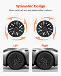 Tesla Model Y 19 Inch Hubcaps Set of 4 Matte Black Wheel Covers