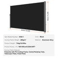 Retractable Side Awning 160x300cm Aluminium UV 30+ Black