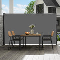 Retractable Side Awning 160x300cm Aluminium UV 30+ Privacy Screen Gray