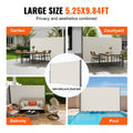 Retractable Side Awning 160x300cm Aluminum Polyester Beige