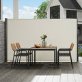 Retractable Side Awning 160x300cm Aluminum Polyester Beige