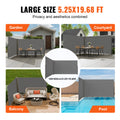 Retractable Side Awning 160x600cm Grey Polyester UV 30+ Patio
