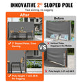 Retractable Side Awning 180x300cm Aluminum Grey Outdoor Privacy Screen
