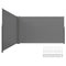 Retractable Side Awning 180x600cm Grey Polyester Patio Screen UV30+
