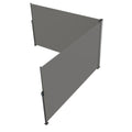 Retractable Side Awning 180x600cm Grey Polyester Patio Screen UV30+