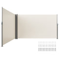Artiss Retractable Side Awning 180x600cm Beige Outdoor Privacy Screen