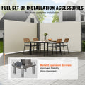 Artiss Retractable Side Awning 180x600cm Beige Outdoor Privacy Screen
