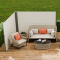Artiss Retractable Side Awning 180x600cm Beige Outdoor Privacy Screen