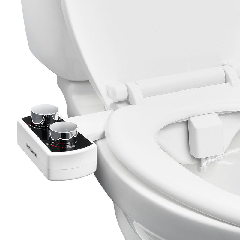 Bidet Toilet Attachment Non-Electric Dual Nozzle Adjustable Pressure