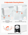 Bidet Toilet Attachment Non-Electric Dual Nozzle Adjustable Pressure