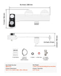 Bidet Toilet Attachment Non-Electric Dual Nozzle Adjustable Pressure