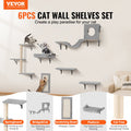 VEVOR Cat Wall Shelves Set of 6 with Hammock Jumping Boards 40kg