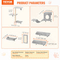 VEVOR Cat Wall Shelves Set of 6 with Hammock Jumping Boards 40kg