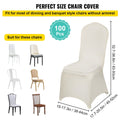 Stretch Spandex Chair Covers Beige 100pcs Folding Wedding Banquet