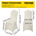 Stretch Spandex Chair Covers Beige 100pcs Folding Wedding Banquet