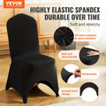 50x Black Chair Covers Spandex Stretch Wedding Banquet Party Polyester