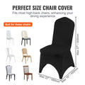 50x Black Chair Covers Spandex Stretch Wedding Banquet Party Polyester