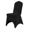 50x Black Chair Covers Spandex Stretch Wedding Banquet Party Polyester