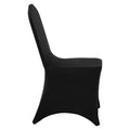 50x Black Chair Covers Spandex Stretch Wedding Banquet Party Polyester