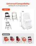 Stretch Spandex Chair Cover 12pc White Folding Universal Fitted