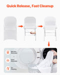 Stretch Spandex Chair Cover 12pc White Folding Universal Fitted