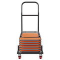 Folding Chair Storage Dolly Heavy Duty Iron 12 Chairs Rack