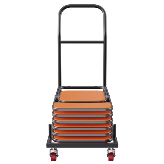 Folding Chair Storage Dolly Heavy Duty Iron 12 Chairs Rack