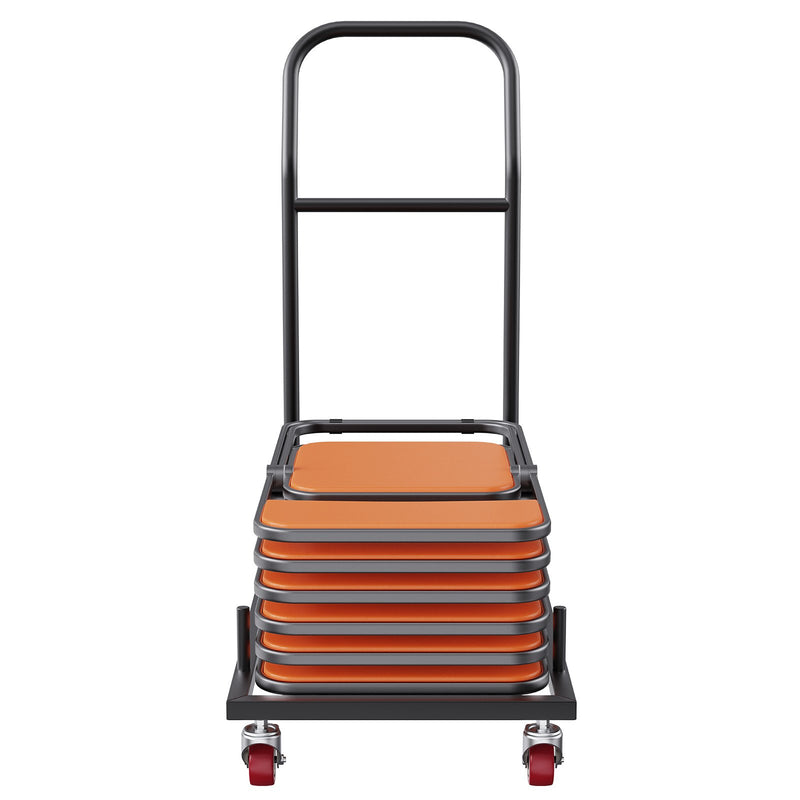 Folding Chair Storage Dolly Heavy Duty Iron 12 Chairs Rack
