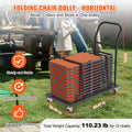 Folding Chair Storage Dolly Heavy Duty Iron 12 Chairs Rack