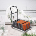 Folding Chair Storage Dolly Heavy Duty Iron 12 Chairs Rack