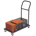 Folding Chair Storage Dolly Heavy Duty Iron 12 Chairs Rack