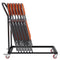 Folding Chair Dolly Cart 12 Capacity Iron Commercial Trolley 4 Casters