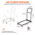 Folding Chair Dolly Cart 12 Capacity Iron Commercial Trolley 4 Casters