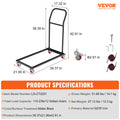 Folding Chair Dolly Cart 12 Capacity Iron Commercial Trolley 4 Casters