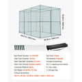 Crop Cage, 2.9 x 1.94 x 1.94 m Plant Protection Tent with Zippered Door, Wind-Resistant Tall Crop Cage, Easy to Install, Outdoor Raised Bed Cover, Tomato Plant Netting for Garden Patio Lawn