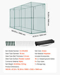Crop Cage 3.56x1.2x1.94m Plant Protection Tent Zippered Door Garden