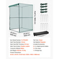 Crop Cage, 1.2 x 1.2 x 1.8 m Plant Protection Tent with Zippered Door, Wind-Resistant Tall Crop Cage, Easy to Install, Outdoor Raised Bed Cover, Tomato Plant Netting for Garden Patio Lawn