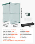 Crop Cage 1.2x1.2x1.8m Plant Protection Tent Zippered Door Garden