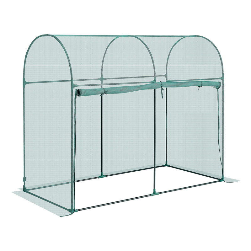 Crop Cage 1.8x0.91x1.5m Plant Protection Tent Zippered Door Frame