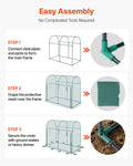 Crop Cage 1.8x0.91x1.5m Plant Protection Tent Zippered Door Frame