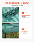 Crop Cage 2.39x1.2x1.8m Plant Protection Tent Zippered Door Garden