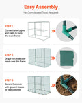 Crop Cage 2.39x1.2x1.8m Plant Protection Tent Zippered Door Garden