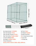 Crop Cage 2.39x1.2x1.8m Plant Protection Tent Zippered Door Garden